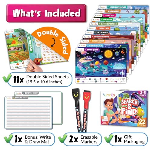 Funcils Preschool Learning Set - Ages 3-6, Fun Activities