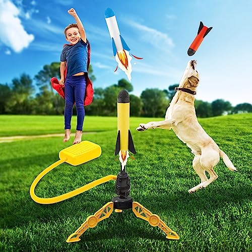 Kids Toy Rocket Launcher-Sports Games Outdoor Foam Rockets