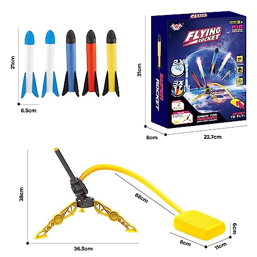 Kids Toy Rocket Launcher-Sports Games Outdoor Foam Rockets