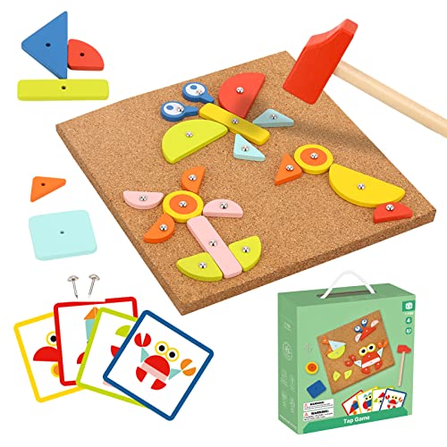 TOOKYLAND Fine Motor Toy: Hammer & Nails Montessori Game