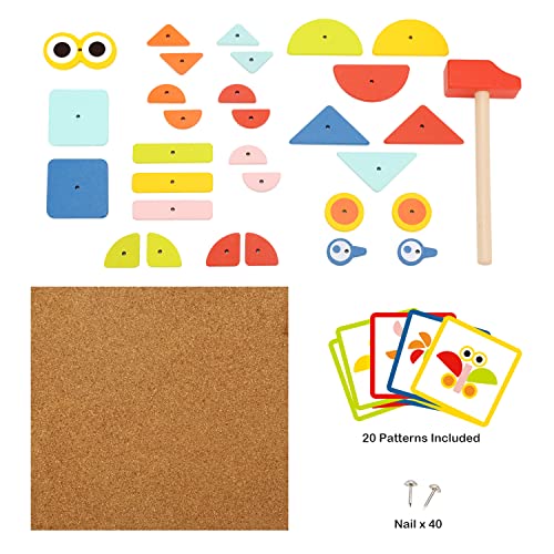 TOOKYLAND Fine Motor Toy: Hammer & Nails Montessori Game