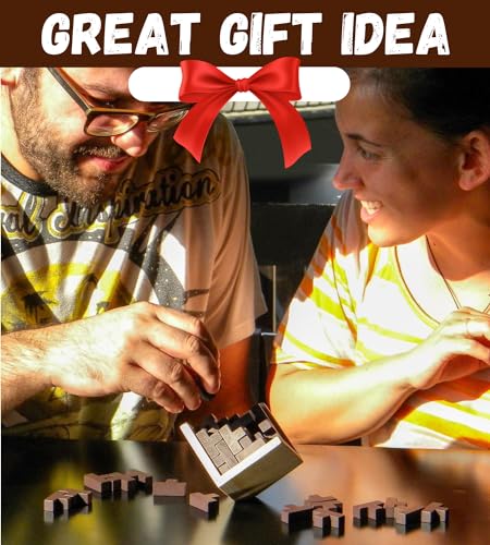 Genius T-Shape Wooden Brain Teaser Puzzle for all ages