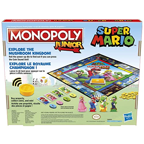 VIP Super Mario Monopoly Junior Board Game - Bilingual