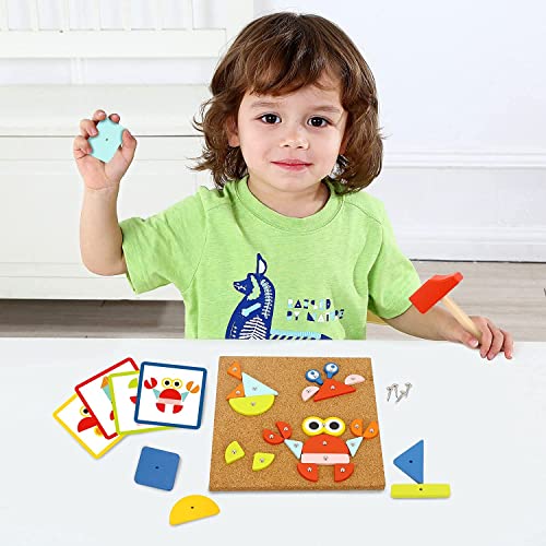 TOOKYLAND Fine Motor Toy: Hammer & Nails Montessori Game