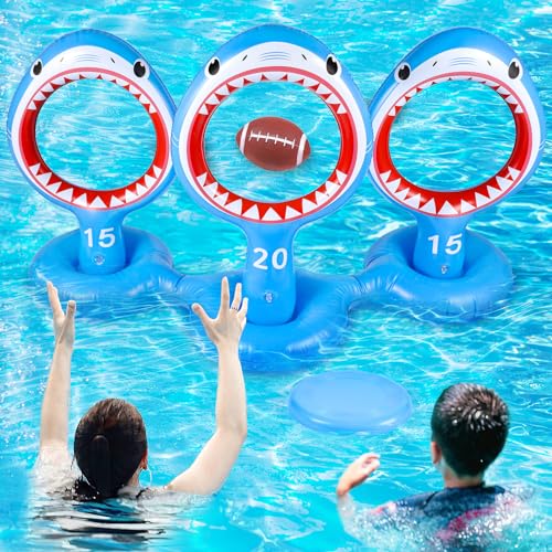 Shark Pool Toys & Inflatable Ring Toss Games