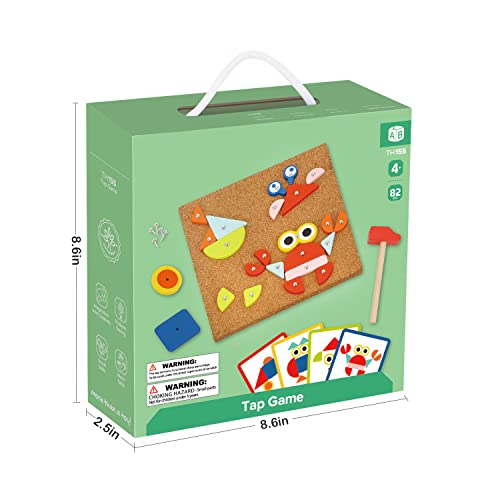 TOOKYLAND Fine Motor Toy: Hammer & Nails Montessori Game