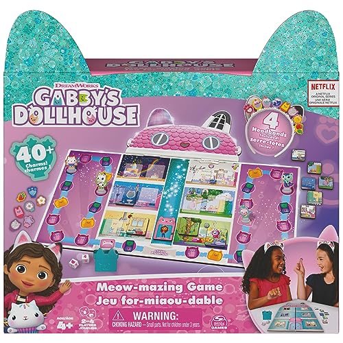 Gabby’s Dollhouse Meow-Mazing Board Game for Families & Kids
