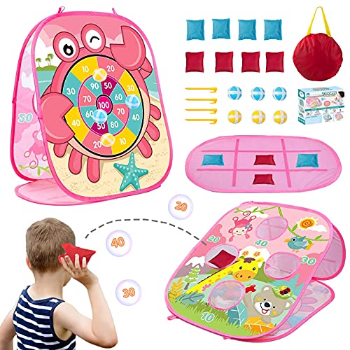 JACKEYLOVE Bean Bag Toss Game: 3-in-1 Outdoor Fun