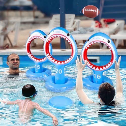 Shark Pool Toys & Inflatable Ring Toss Games