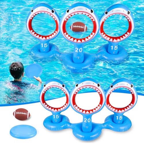 Shark Pool Toys & Inflatable Ring Toss Games