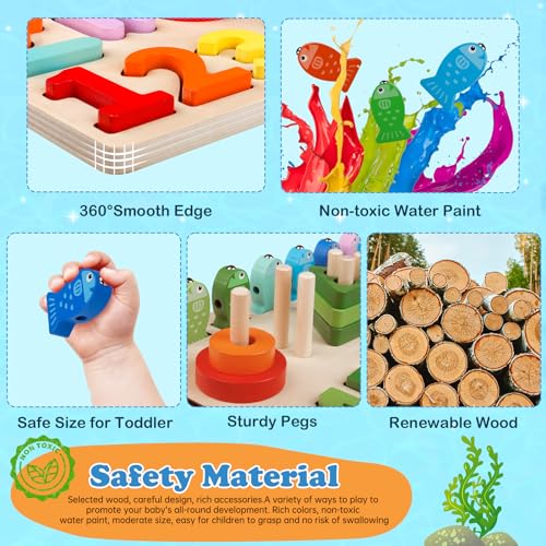 5 in 1 Montessori Wooden Educational Toy Set