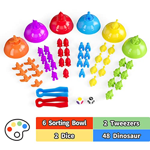 Dinosaur Matching Game with Sorting Cups - STEM Toy