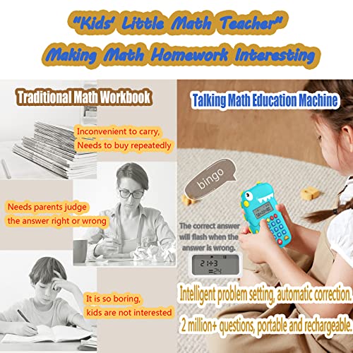 Dinosaur Talking Math Game Machine, Educational Kids Toy