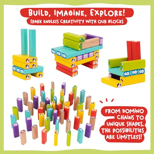 Nene Toys 4-in-1 Wooden Tumble Tower Game - VIP Family Board Game for Kids