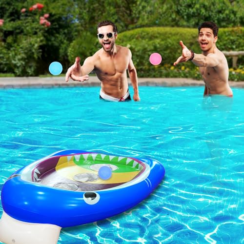 VIP Pool Party Games: Inflatable Shark Ring Toss