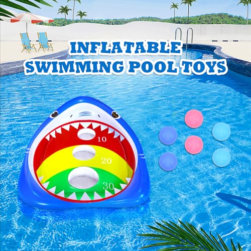 VIP Pool Party Games: Inflatable Shark Ring Toss
