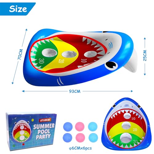 VIP Pool Party Games: Inflatable Shark Ring Toss