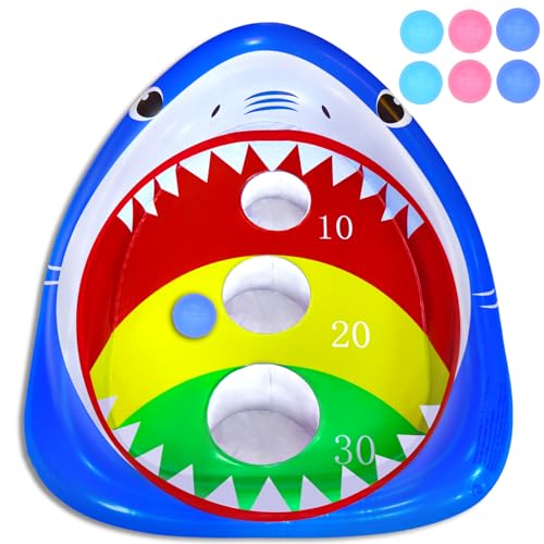 VIP Pool Party Games: Inflatable Shark Ring Toss