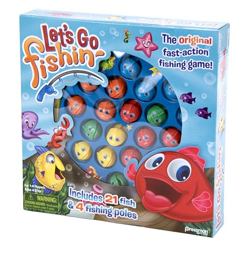 Pressman Let's Go Fishin' Game - Original Fast-Action Fishing