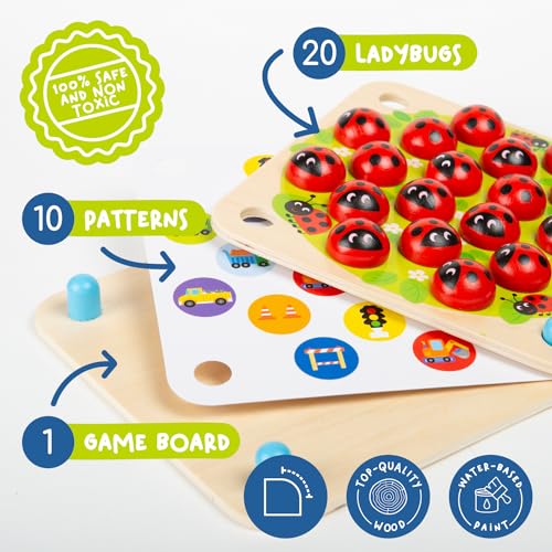 Nene Toys Ladybug's Garden Memory Game - Kids Educational Toy