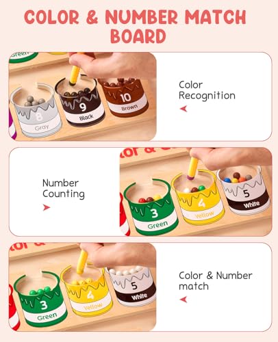 VIP Color and Number Maze - Wooden Magnet Board