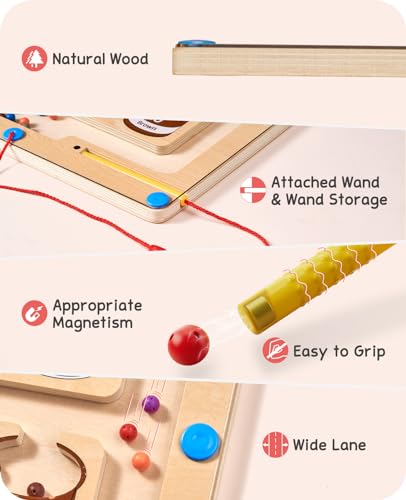 VIP Color and Number Maze - Wooden Magnet Board