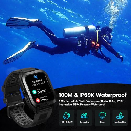 Men's KOSPET Smart Watch - Answer Calls, Waterproof, HD Display