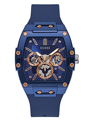 GUESS Men's Blue Silicone Analog Watch (Model: GW0203G7)