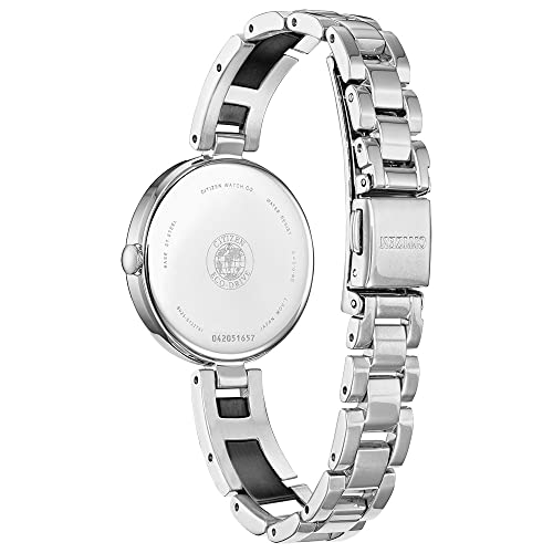 Citizen Ladies Axiom Eco-Drive Watch Silver-Tone Case Two-Tone Bangle