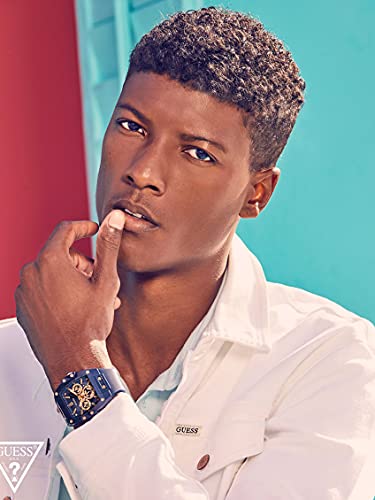 GUESS Men's Blue Silicone Analog Watch (Model: GW0203G7)