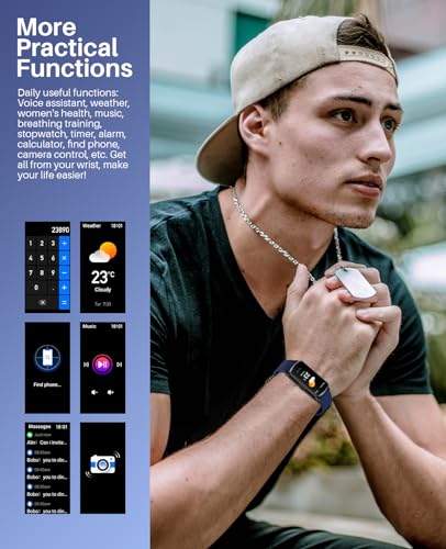 Smart Watch Fitness Tracker with Calls, AMOLED Display