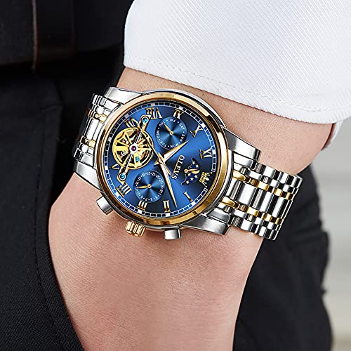 OLEVS Moon Phase Stainless Steel Men's Business Watch