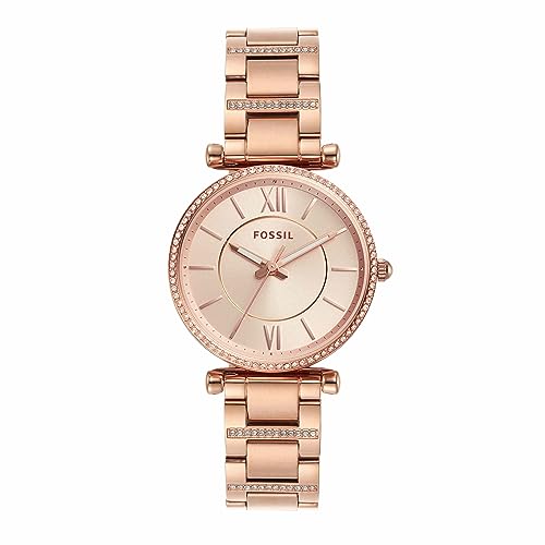 VIP Women's Fossil Carlie Stainless Steel Watch, Rose Gold