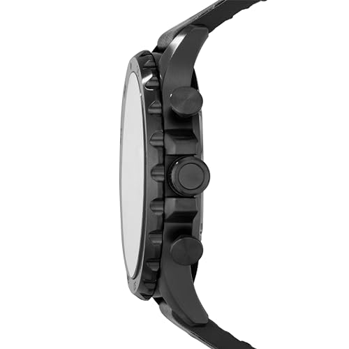 Fossil Men's Nate Black Stainless Steel Leather Watch