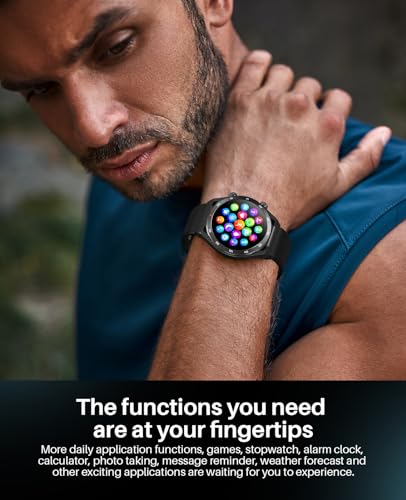 Bluetooth Call Smartwatch for Men Women Fitness IP67 Black