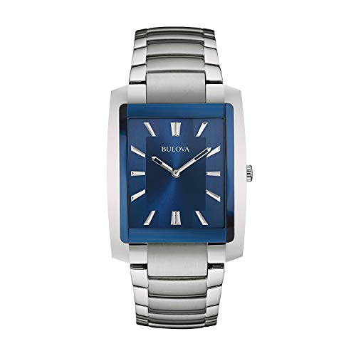 Bulova Men's Quartz Watch, Stainless Steel, Silver-Tone