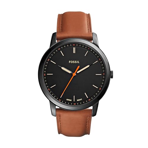 Fossil Men's VIP Watch with Slim Case, Leather or Stainless Steel Band