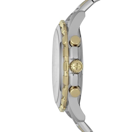 Fossil Men's Dean Chronograph Watch, Gold/Silver FS4795IE