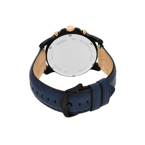 Fossil Men's Grant Quartz Chronograph Watch, Black/Navy, FS5061