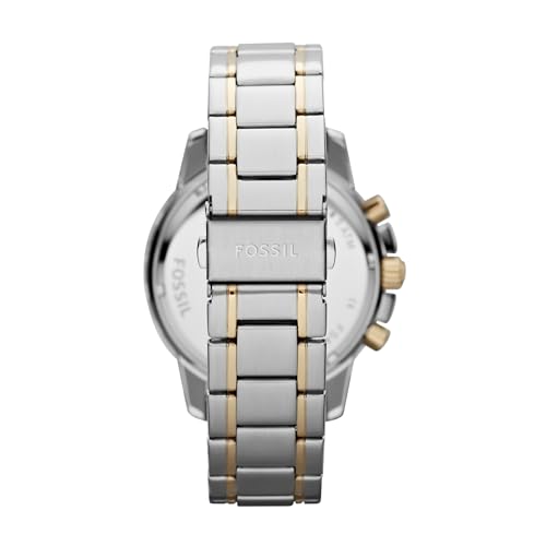 Fossil Men's Dean Chronograph Watch, Gold/Silver FS4795IE