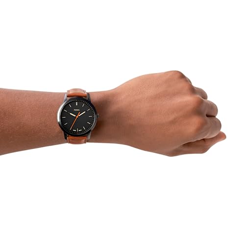 Fossil Men's VIP Watch with Slim Case, Leather or Stainless Steel Band