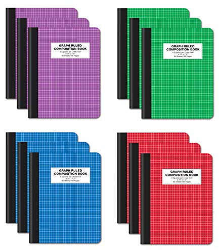 Better Office Products 12 Pack Composition Notebook Hardcovers
