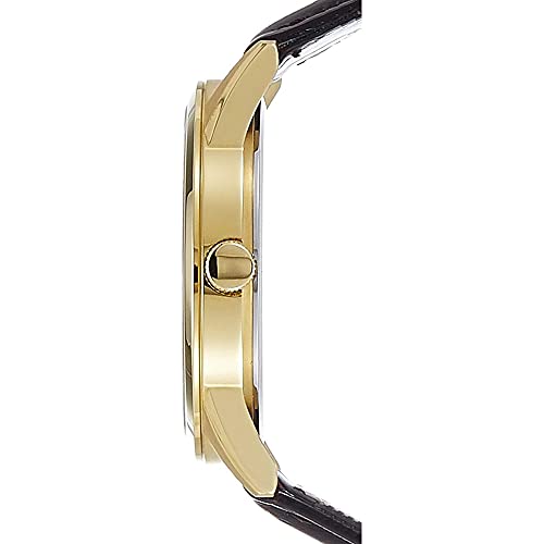 Citizen Quartz Men's Casual Watch, Stainless Steel & Leather