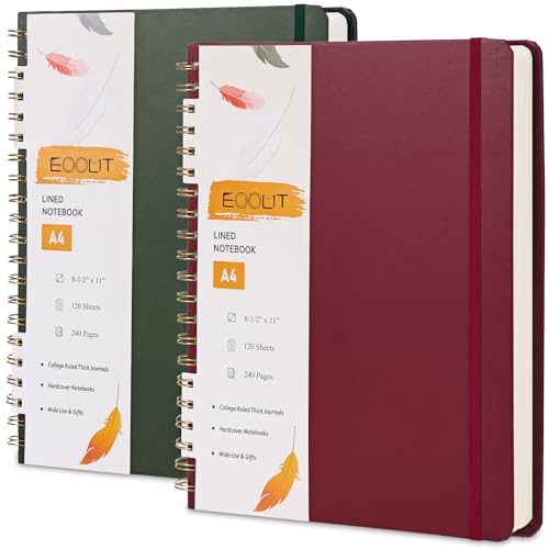 2-Pack A4 Spiral Journal Notebook Set for VIPs