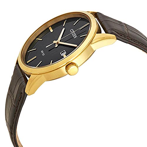 Citizen Quartz Men's Casual Watch, Stainless Steel & Leather