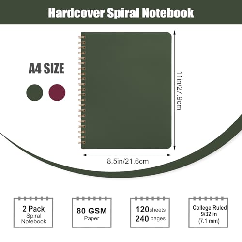 2-Pack A4 Spiral Journal Notebook Set for VIPs