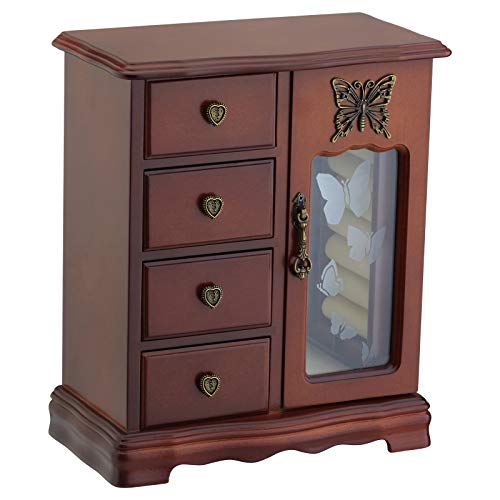 VIP Round Rich Jewelry Box with Built-in Mirror