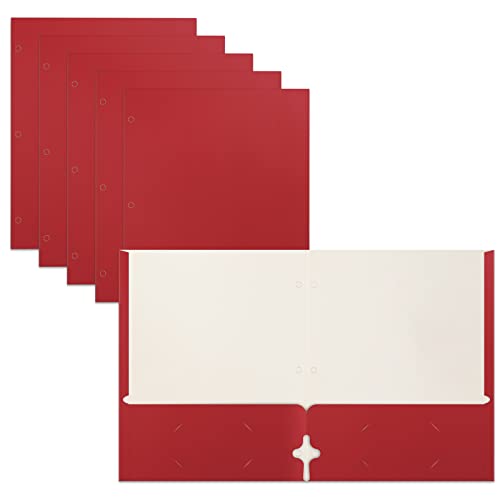 VIP Red Letter Size Paper Folders, 50-Pack