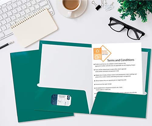 25 Pack Teal Paper Folders - VIP Shopping