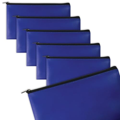VIP Shopping: 6 Pack Leatherette Zippered Deposit Bags